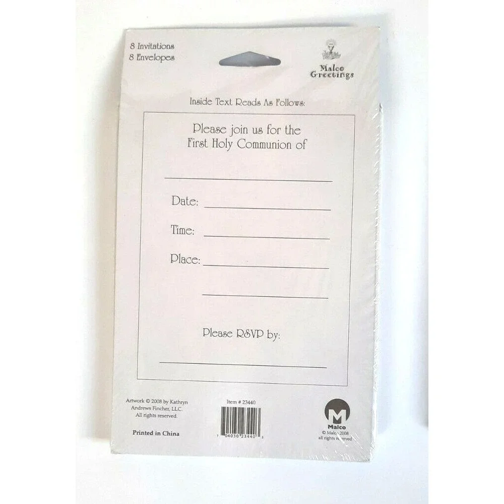 16 Malco First Holy‎ Communion Invitations Kathryn Andrews Fincher Girl 2 Packs